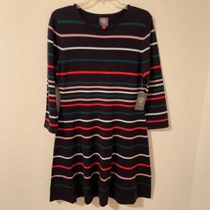 VINCE CAMUTO L stiped sweater dress NWT